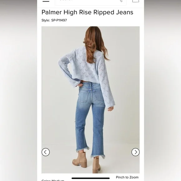 NWT high rise straight fit jeans - Picture 2 of 10